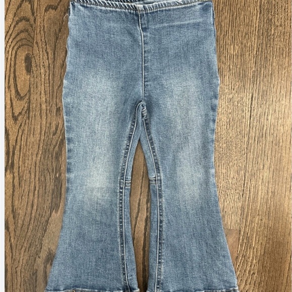 Chelsea & Violet Baby Girls Blue Flare Wide Leg Jeans - Picture 1 of 8